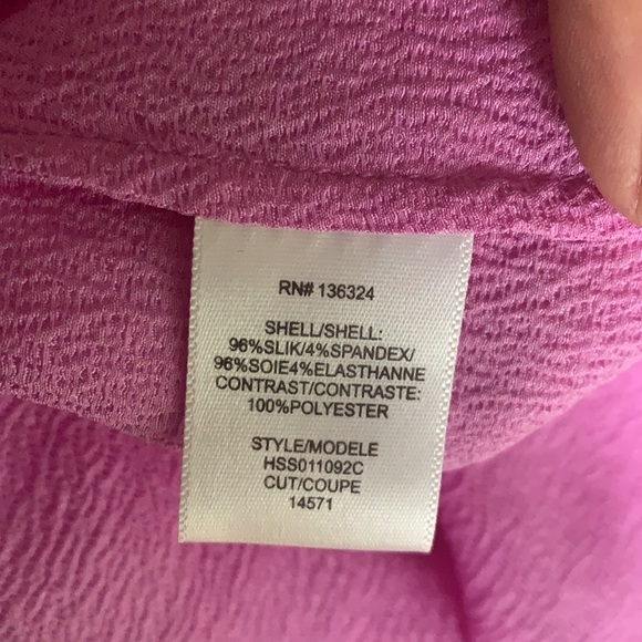 Halston Heritage Dark Tulip Silk Blouse - Picture 13 of 13